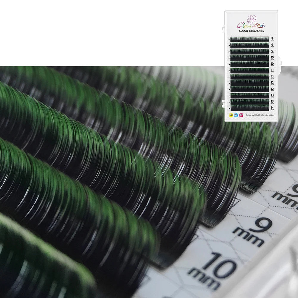 GLAMLASH Colored Lashes Literary Morandi Grey Individual Natural False Colorful Eyelash Extension