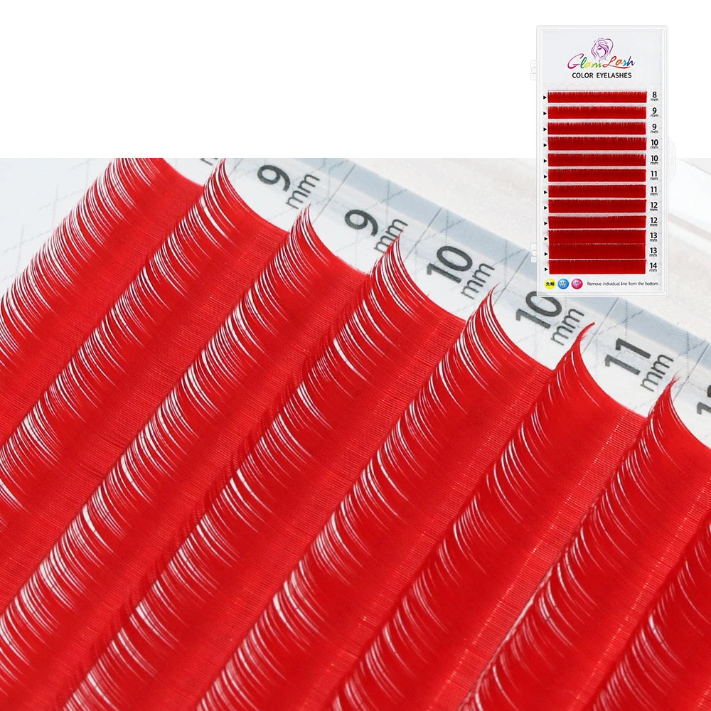 GLAMLASH Colored Lashes Literary Morandi Grey Individual Natural False Colorful Eyelash Extension