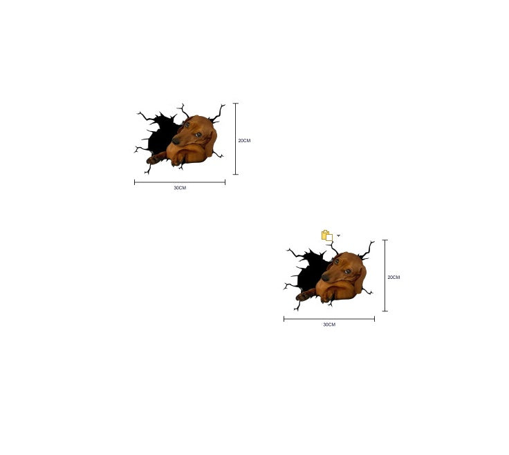 Two brown and black splatter patterns with measurements on a white background