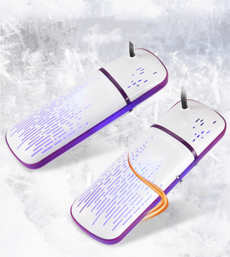 Two inflatable snow beds with colorful LED lights on a snowy background