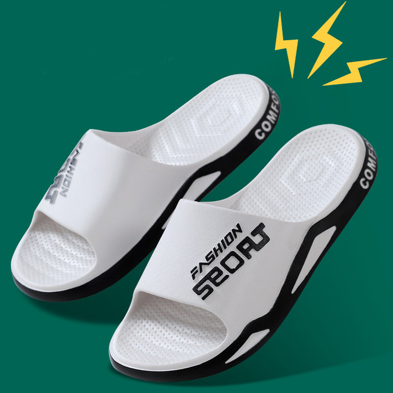 White slides with black text on a green background