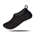 Black water shoe on a white background