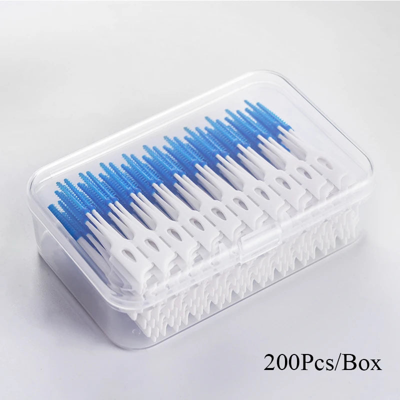 200Pcs Dental Floss Water Pick Dental Dentistry Beauty Health Dental Products Tooth Pick Interdental Brushes Dental Supplies