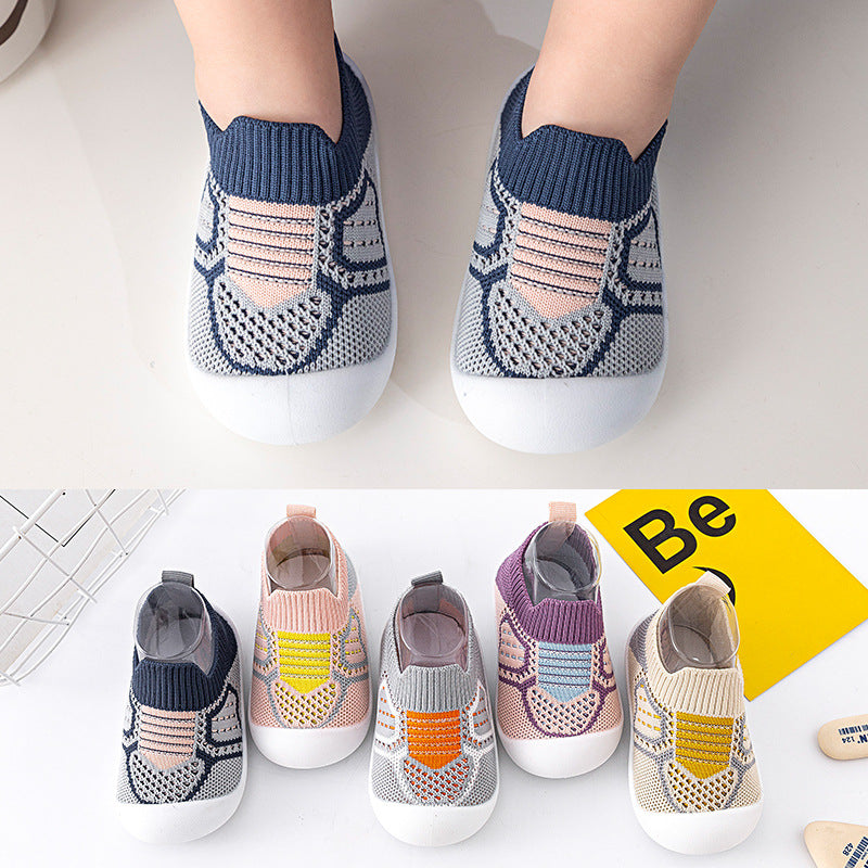 Children's socks with a pattern on a white background