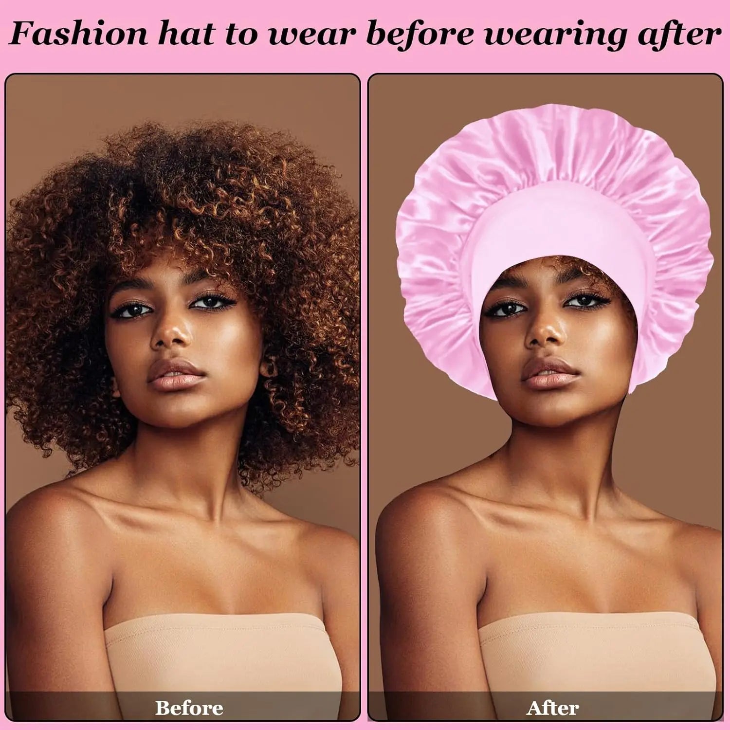 Shower Cap Hairdressing Hair Care Hat High Elasticity Monthly Shower Cap Female Nursing Satin Sleeping Cap