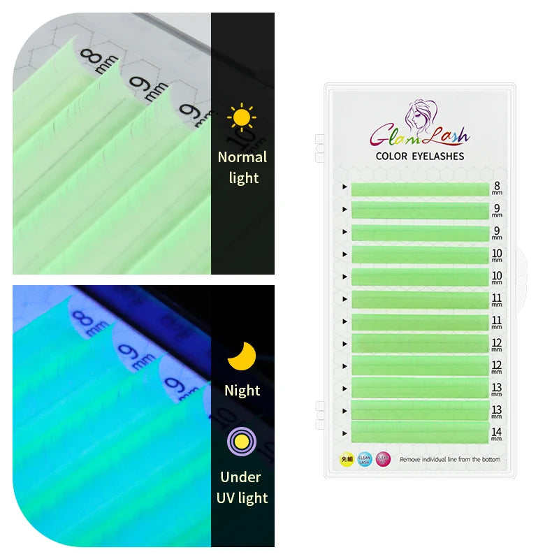 GLAMLASH Colored Lashes Literary Morandi Grey Individual Natural False Colorful Eyelash Extension