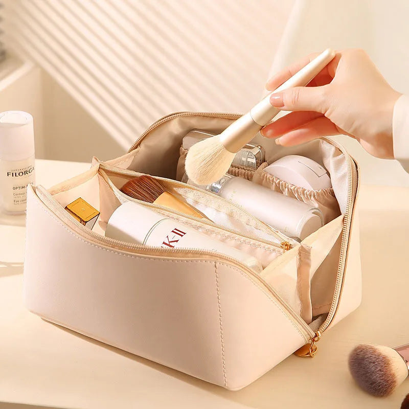 Makeup Organizer Female Toiletry Kit Bag Make Up Case Storage Pouch Luxury Lady Box, Cosmetic Bag, Organizer Bag for Travel Zip