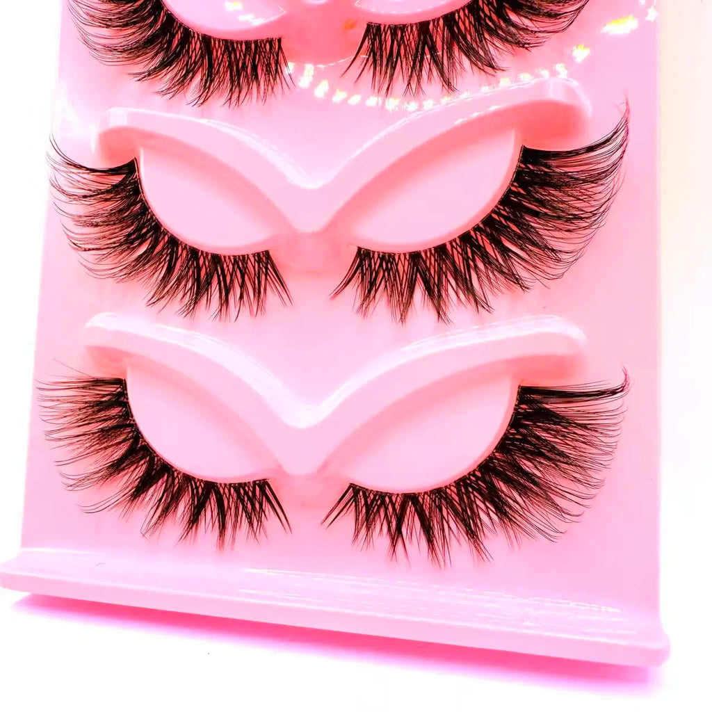 5 Pairs Volume Dramatic False Eyelashes Long Thick Wispy Eye Lashes for Stage Performance Party Cosplay Halloween Makeup