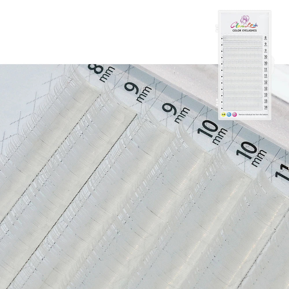 GLAMLASH Colored Lashes Literary Morandi Grey Individual Natural False Colorful Eyelash Extension