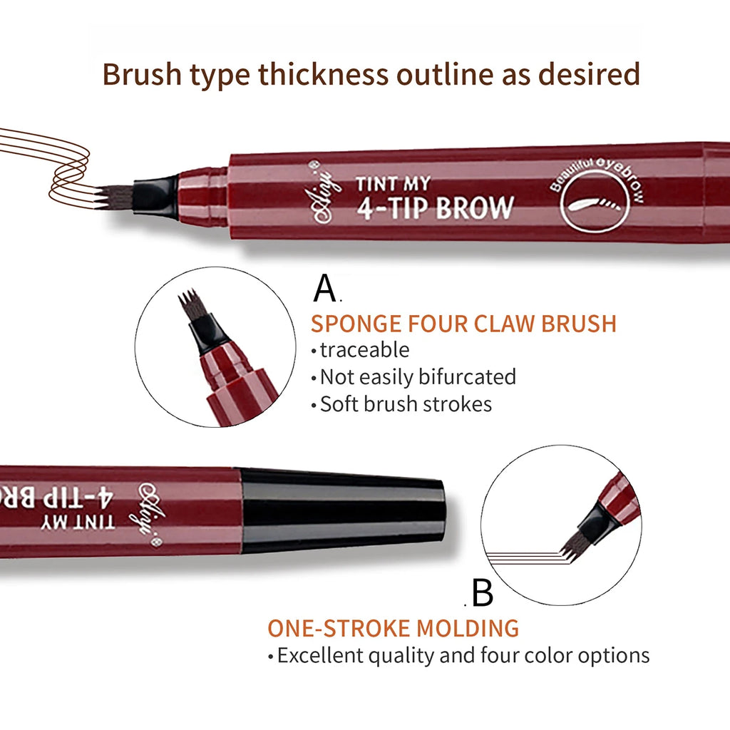 4 fork microblading eyebrow pencil waterproof eyebrow pencil natural long-lasting eyebrow makeup five colors