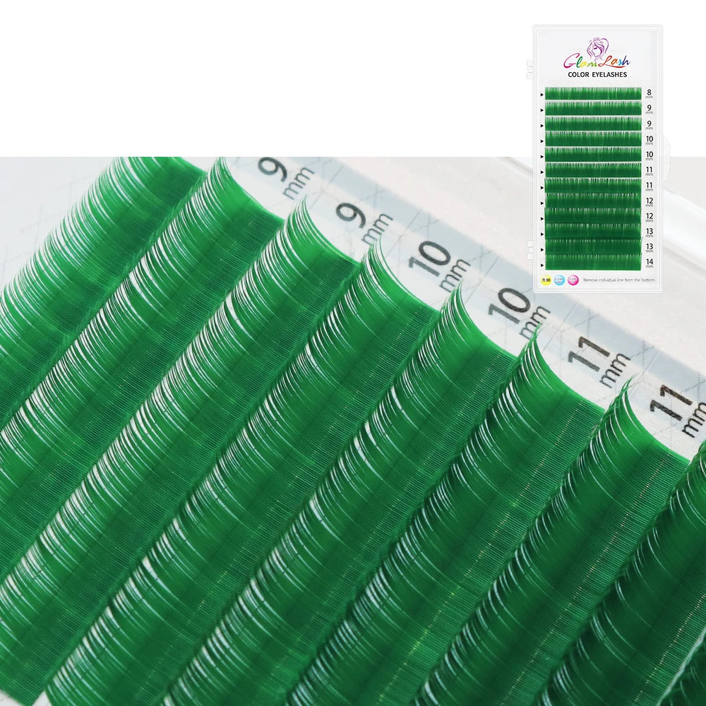 GLAMLASH Colored Lashes Literary Morandi Grey Individual Natural False Colorful Eyelash Extension