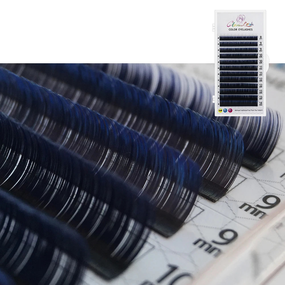 GLAMLASH Colored Lashes Literary Morandi Grey Individual Natural False Colorful Eyelash Extension