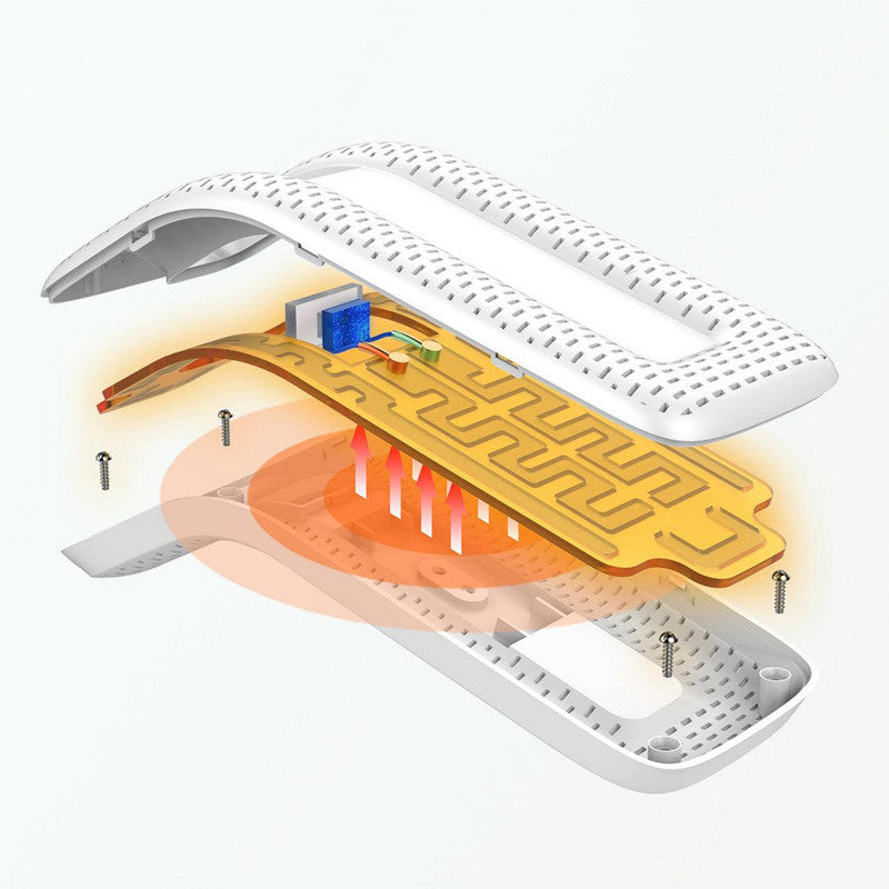 Diagram of a lamp's internal components on a white background
