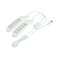 White USB foot dryer with two straps on a white background