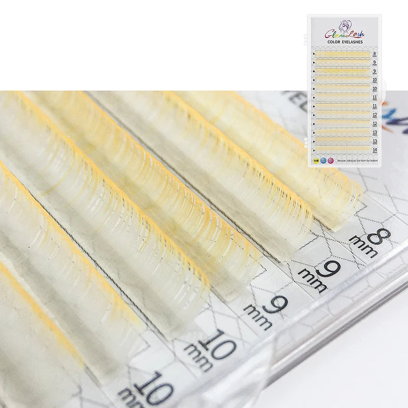 GLAMLASH Colored Lashes Literary Morandi Grey Individual Natural False Colorful Eyelash Extension