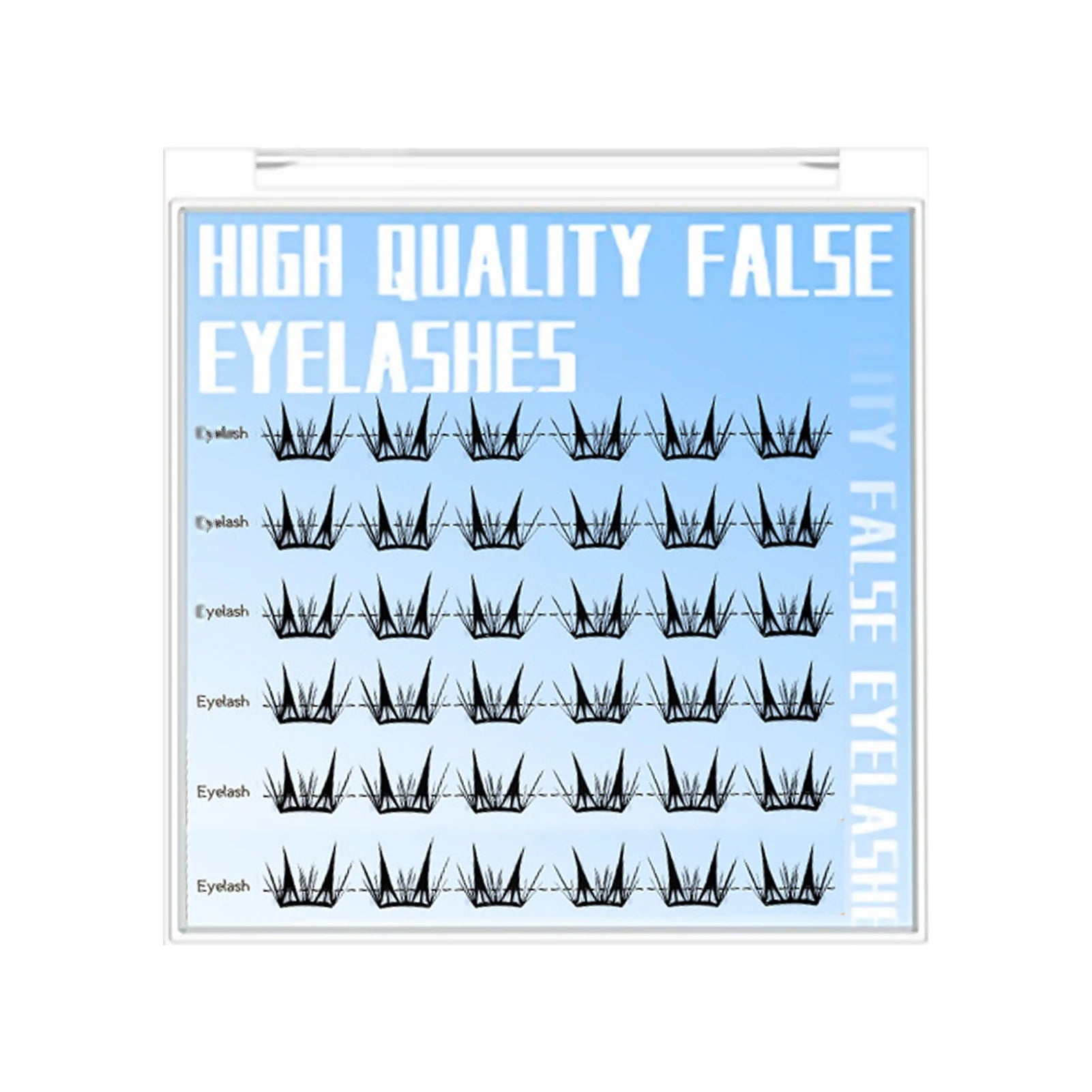 7-13mm Press on Lash Clusters Comic Eyelash Clusters No Glue Natural Cosplay False Eyelashes for Shopping Dating Traveling