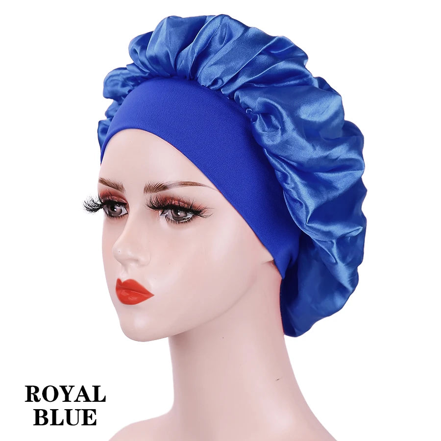 Shower Cap Hairdressing Hair Care Hat High Elasticity Monthly Shower Cap Female Nursing Satin Sleeping Cap