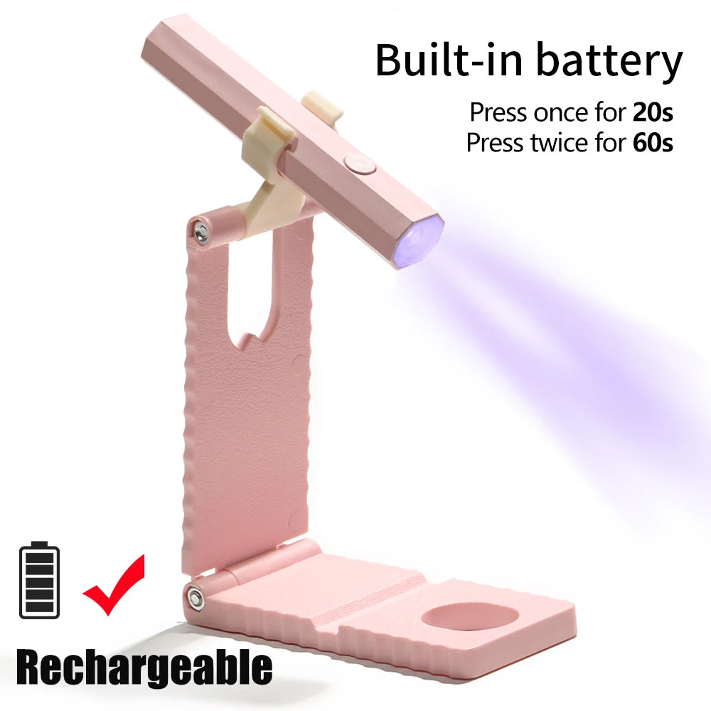 YIKOOLIN Mini 3W UV/LED Light for Nails With LED Display Small Portable Mini UV Light for Gel Nail 2 Timer Setting  Home Use