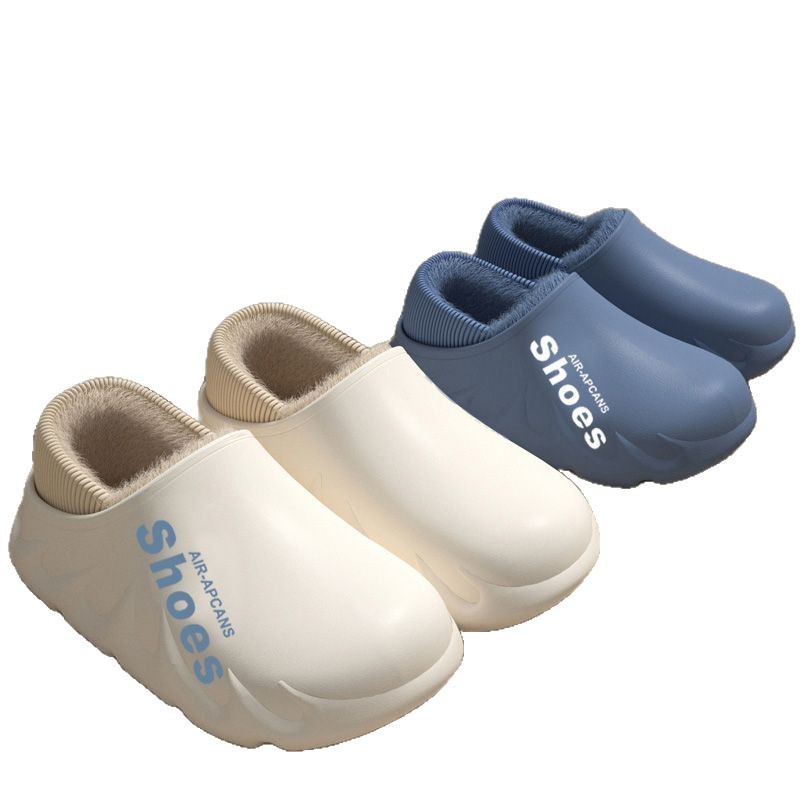 Pair of white and blue shoes with 'shoes' text on a white background