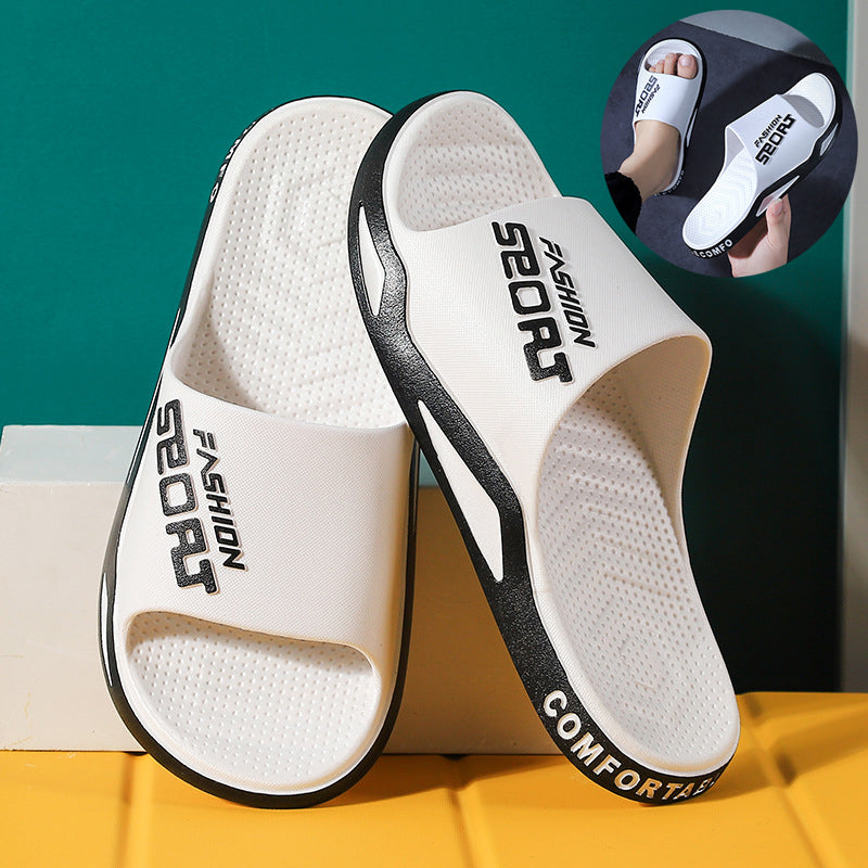 White slides with black text on a yellow surface and green background