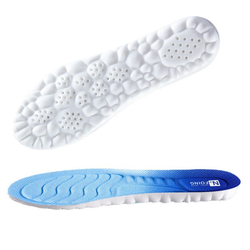 White and blue shoe insole with 'N-Flying' branding on a white background