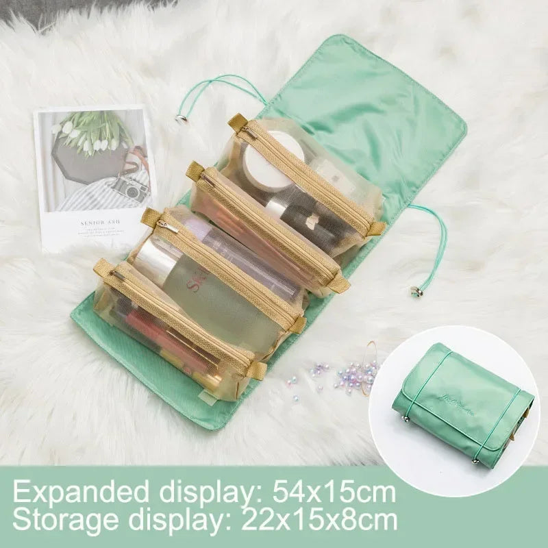 Makeup Organizer Female Toiletry Kit Bag Make Up Case Storage Pouch Luxury Lady Box, Cosmetic Bag, Organizer Bag for Travel Zip