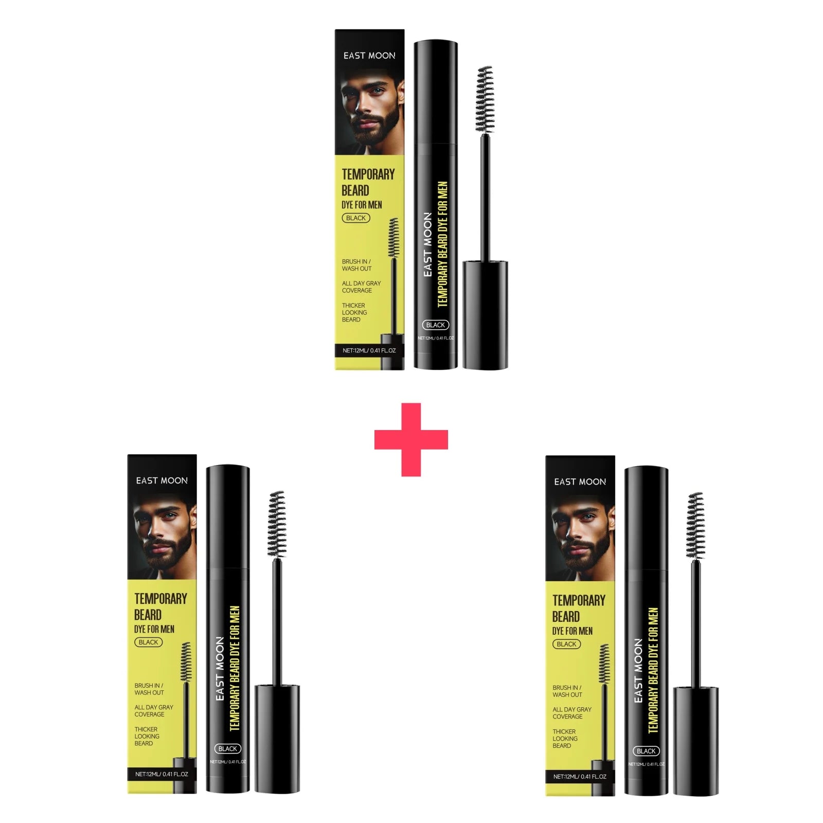 East Moon Natural Black Beard Dye for Men Male Moustache Filler Waterproof Shaping Portable Pernmanent Coloring Beard Dyeing Pen