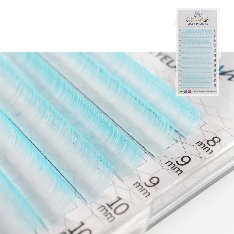 GLAMLASH Colored Lashes Literary Morandi Grey Individual Natural False Colorful Eyelash Extension