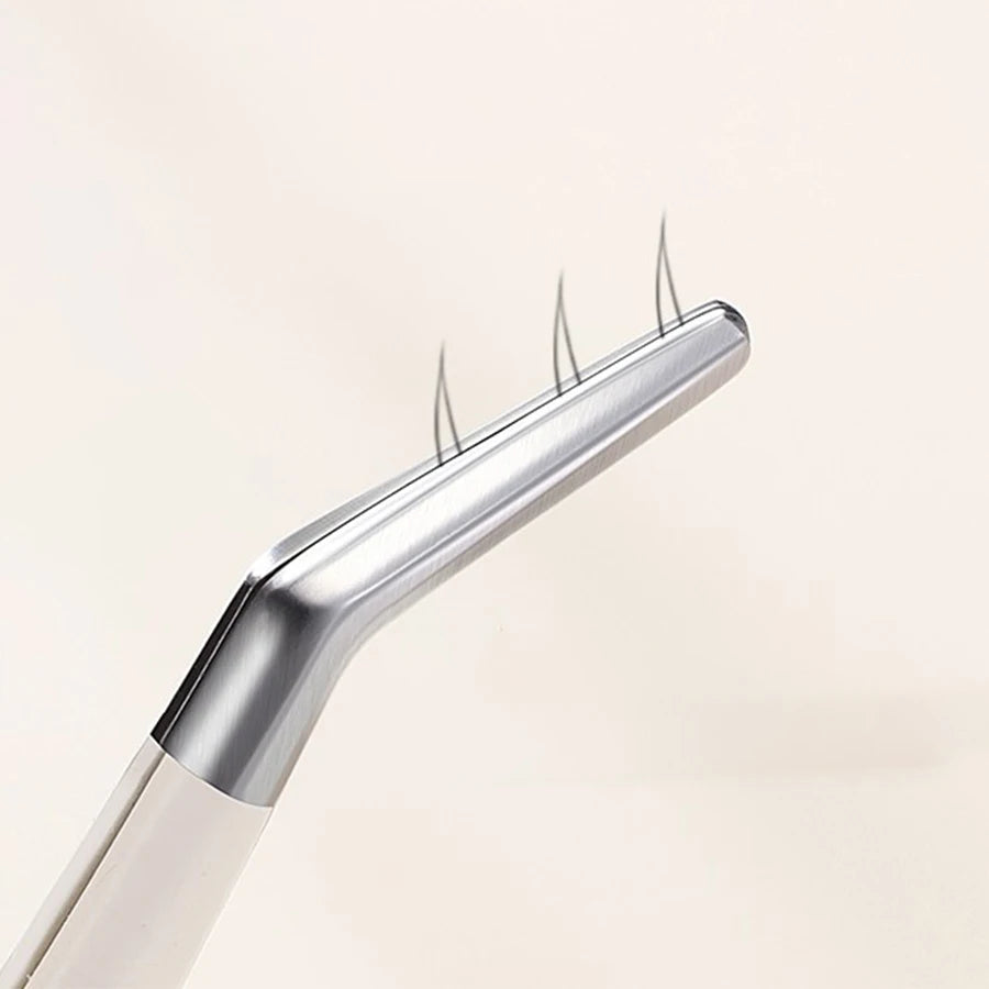 Multifunctional Tweezers Stainless Steel Eyelash Tweezers Grafting False Eyelash Patches False Eyelash Aids Portable Tweezers Be