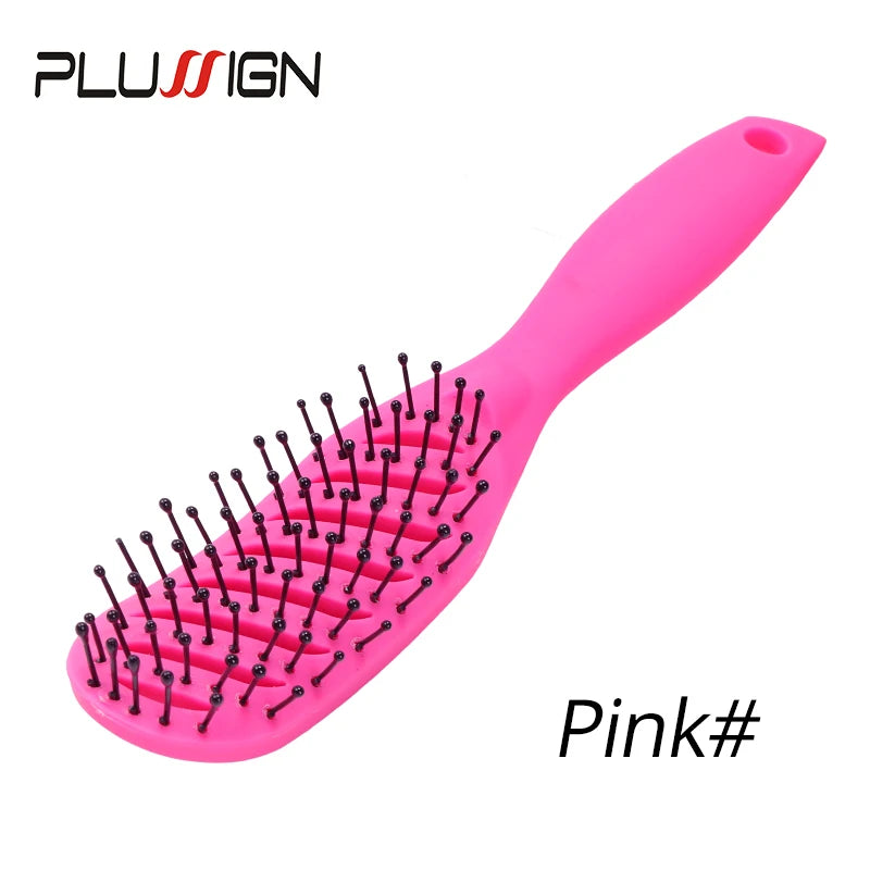 Styling Curly Hair Brush Salon Massager Comb Brush Detangling Drying Brush Anti Static Curved Vent Brush Scalp Massage Comb